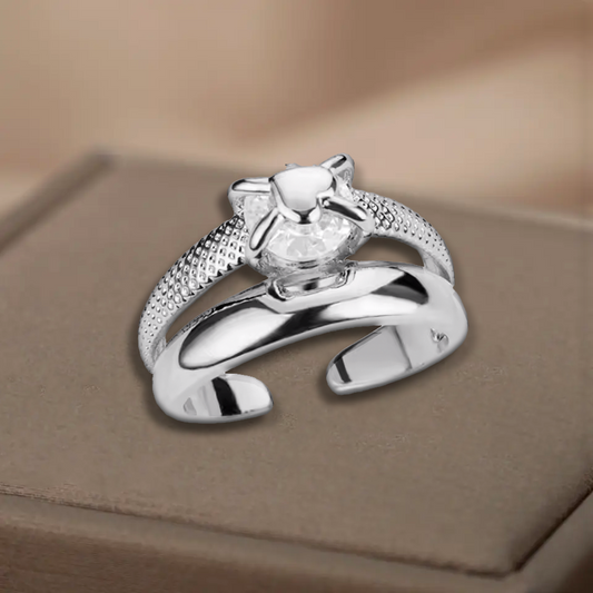 Bague en forme de double anneau - Acier