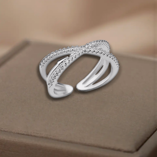 Bague en forme de croix - Acier