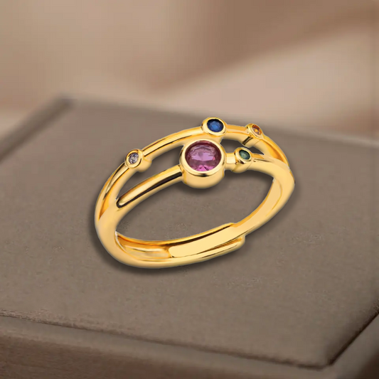 Bague en forme de constelation - Acier