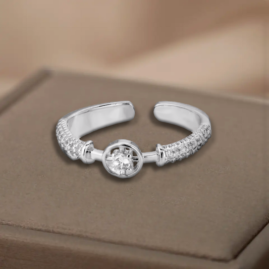 Bague discrète forme d'alliance  - Acier